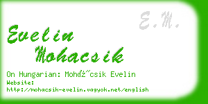 evelin mohacsik business card